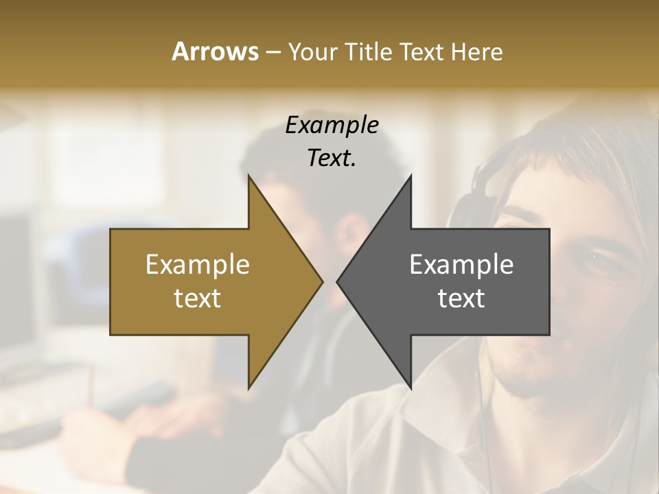 Colleagues In An Office PowerPoint Template