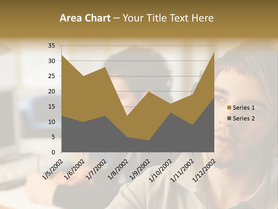 Colleagues In An Office PowerPoint Template