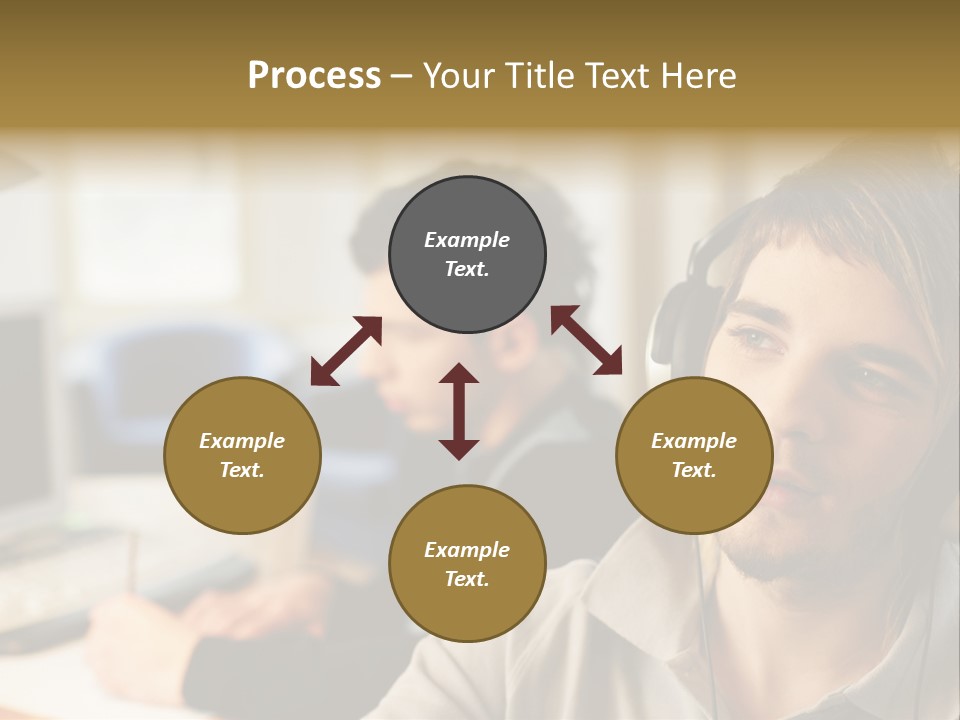 Colleagues In An Office PowerPoint Template