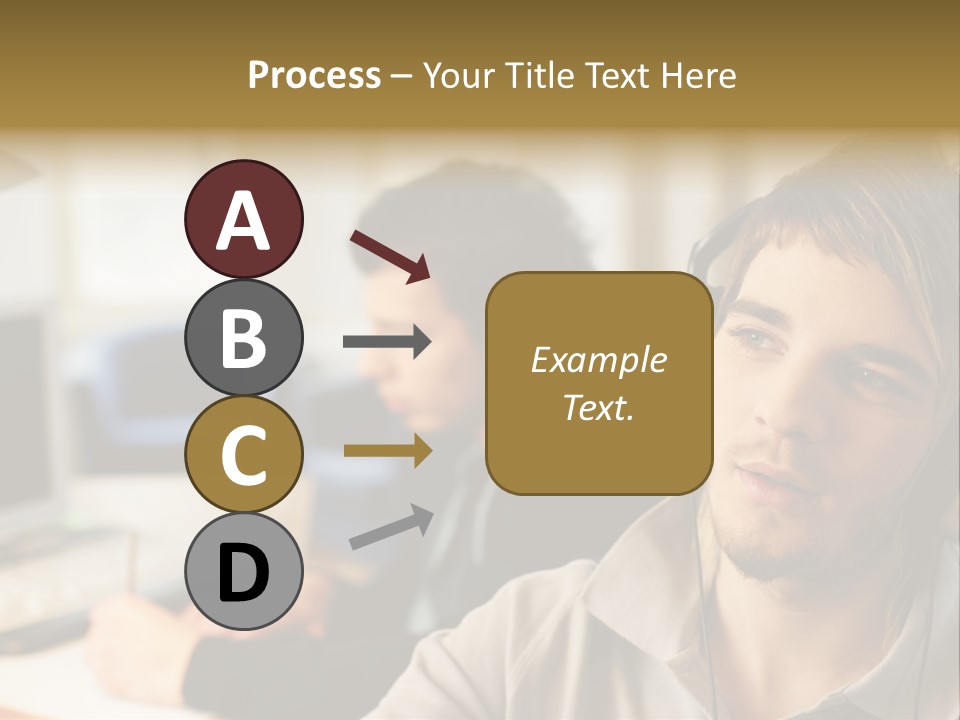 Colleagues In An Office PowerPoint Template