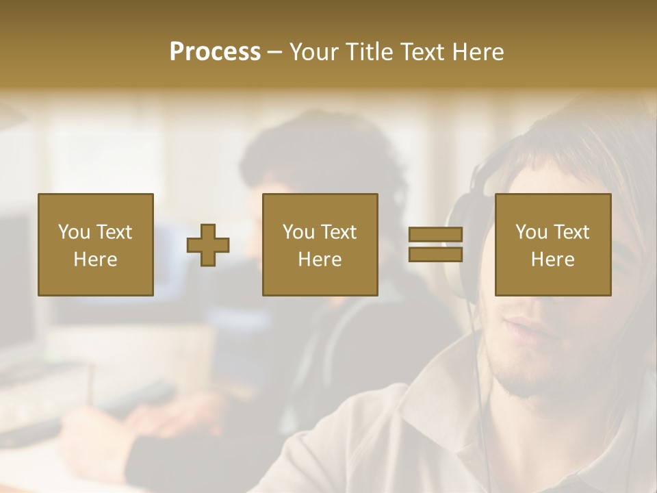 Colleagues In An Office PowerPoint Template