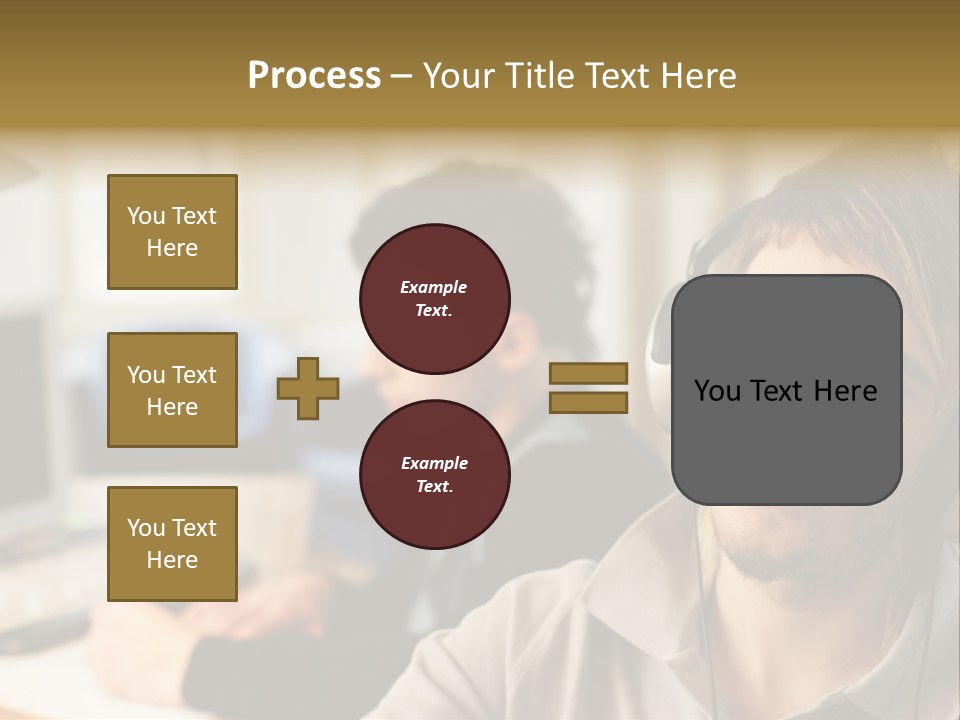 Colleagues In An Office PowerPoint Template