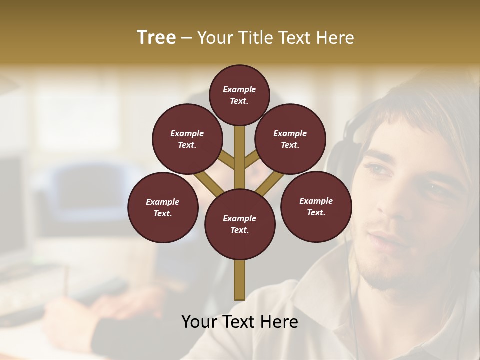 Colleagues In An Office PowerPoint Template