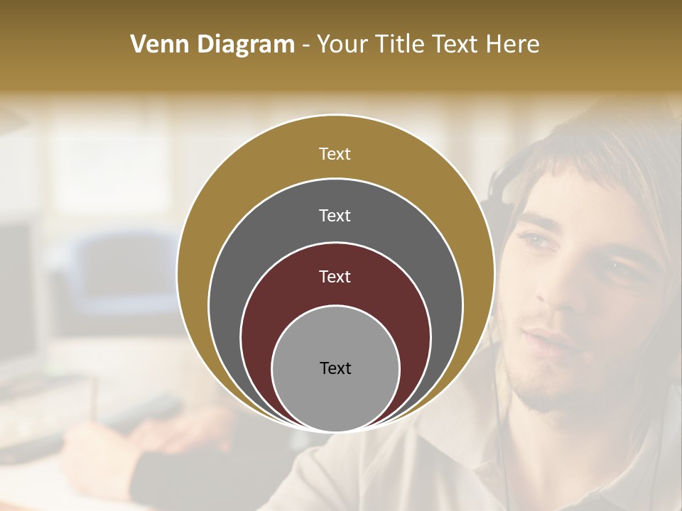 Colleagues In An Office PowerPoint Template