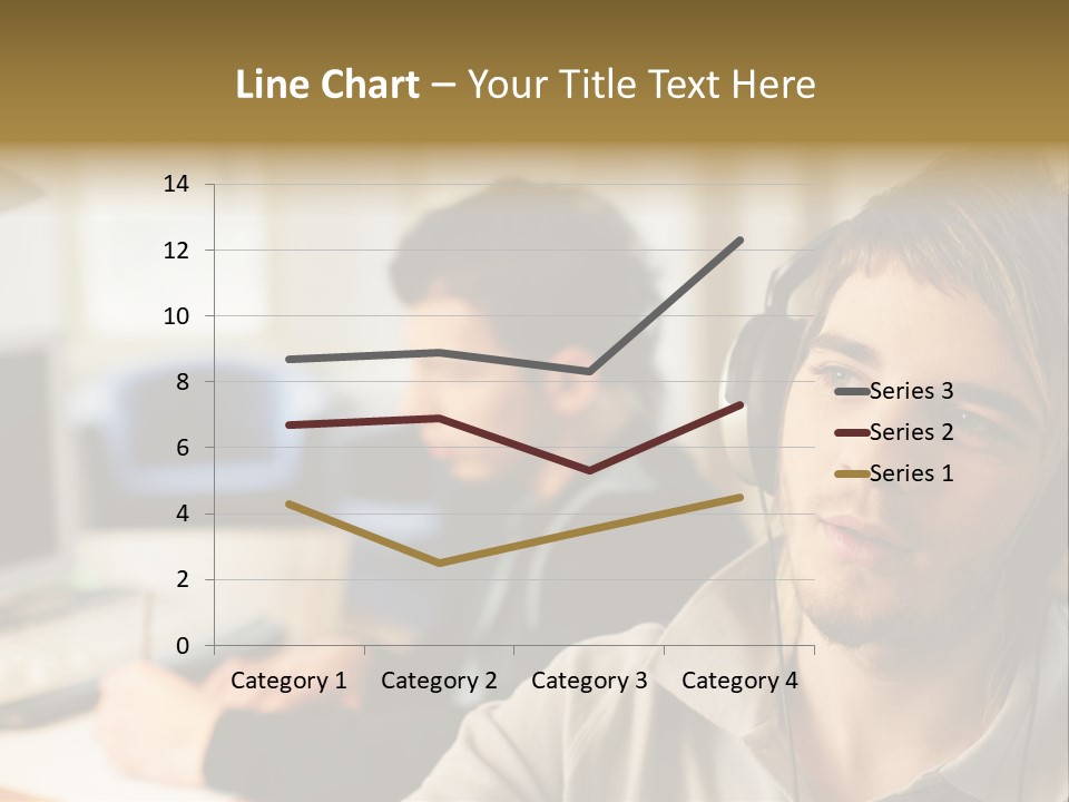 Colleagues In An Office PowerPoint Template