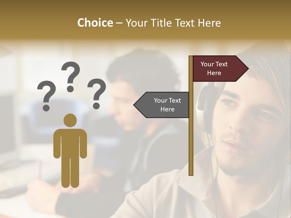 Colleagues In An Office PowerPoint Template