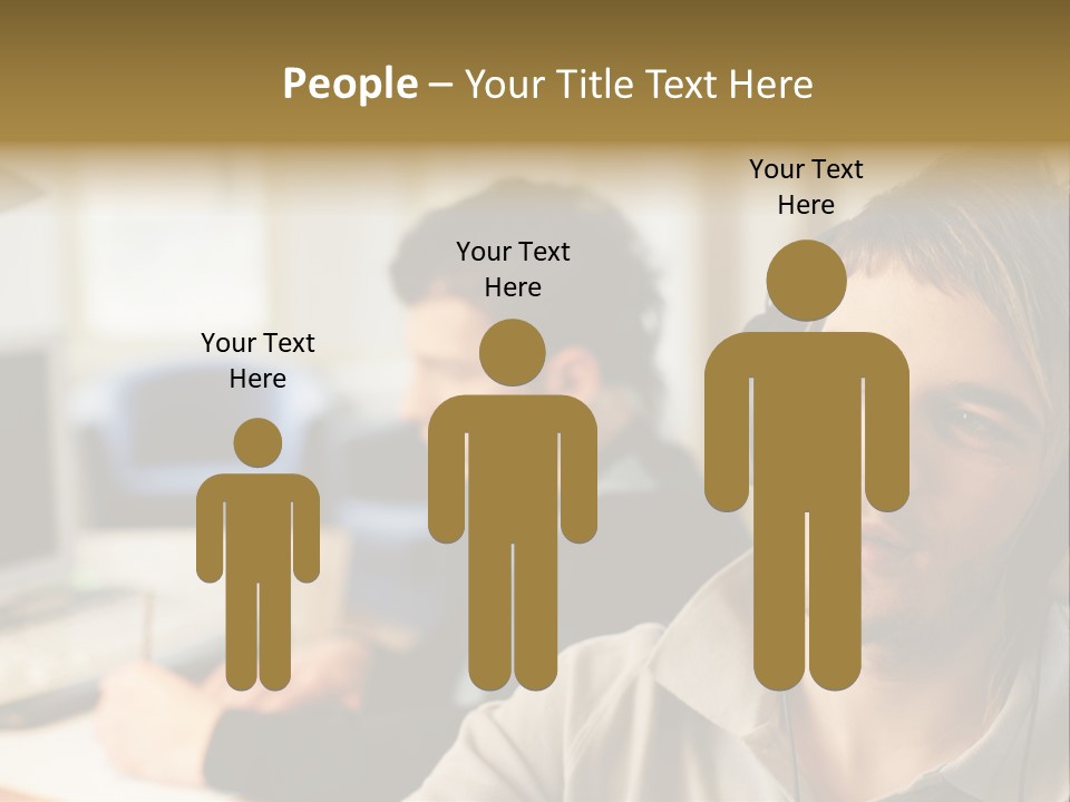 Colleagues In An Office PowerPoint Template