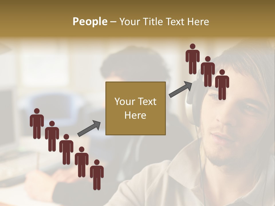 Colleagues In An Office PowerPoint Template