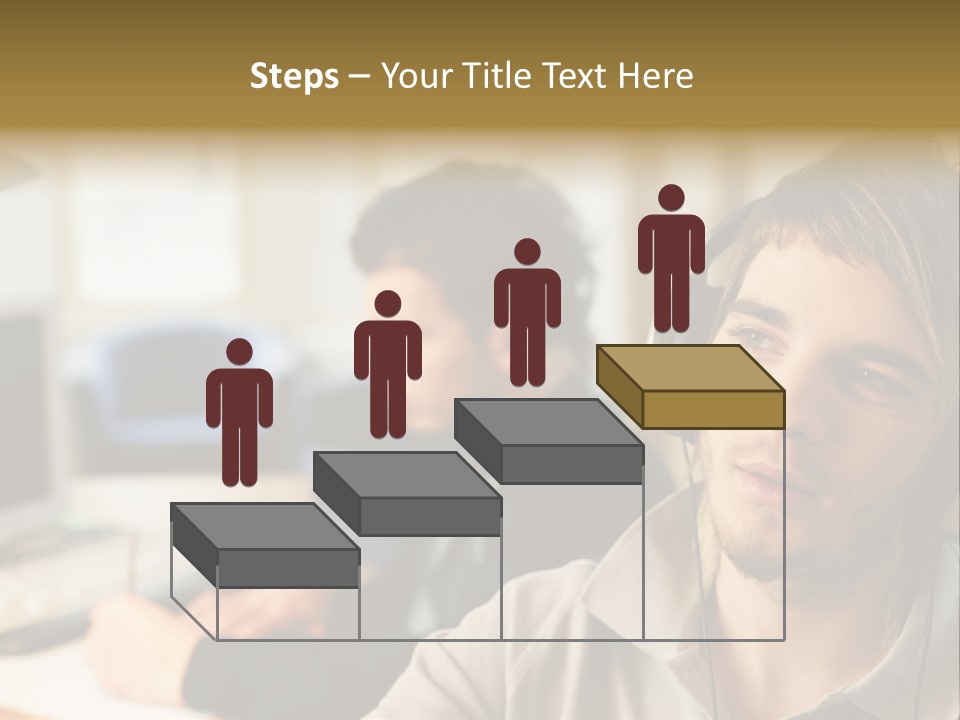 Colleagues In An Office PowerPoint Template