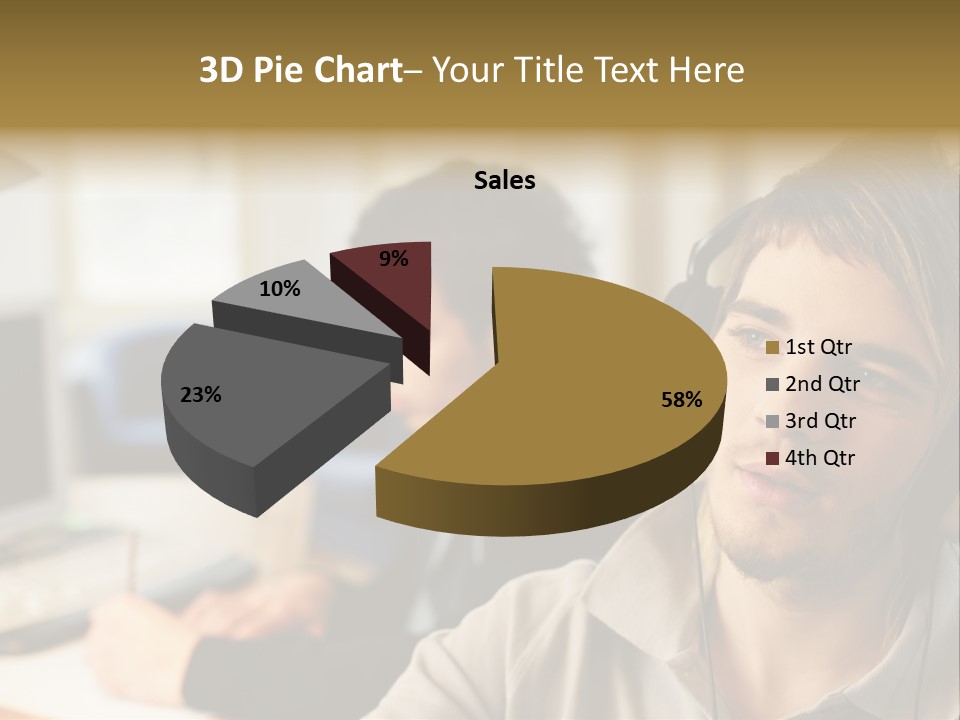 Colleagues In An Office PowerPoint Template