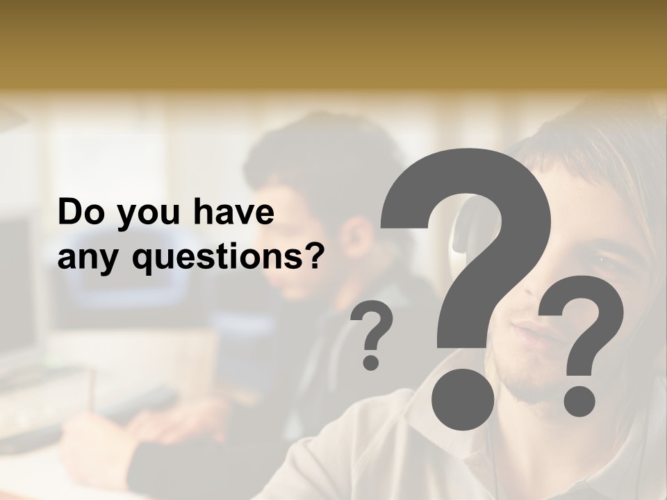 Colleagues In An Office PowerPoint Template