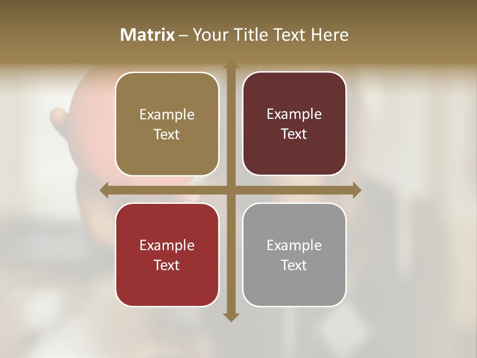 Woman Holding Out An Orange PowerPoint Template