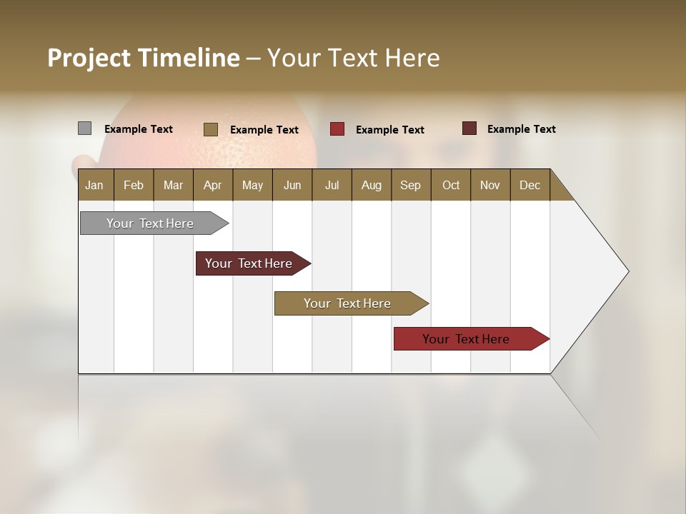 Woman Holding Out An Orange PowerPoint Template