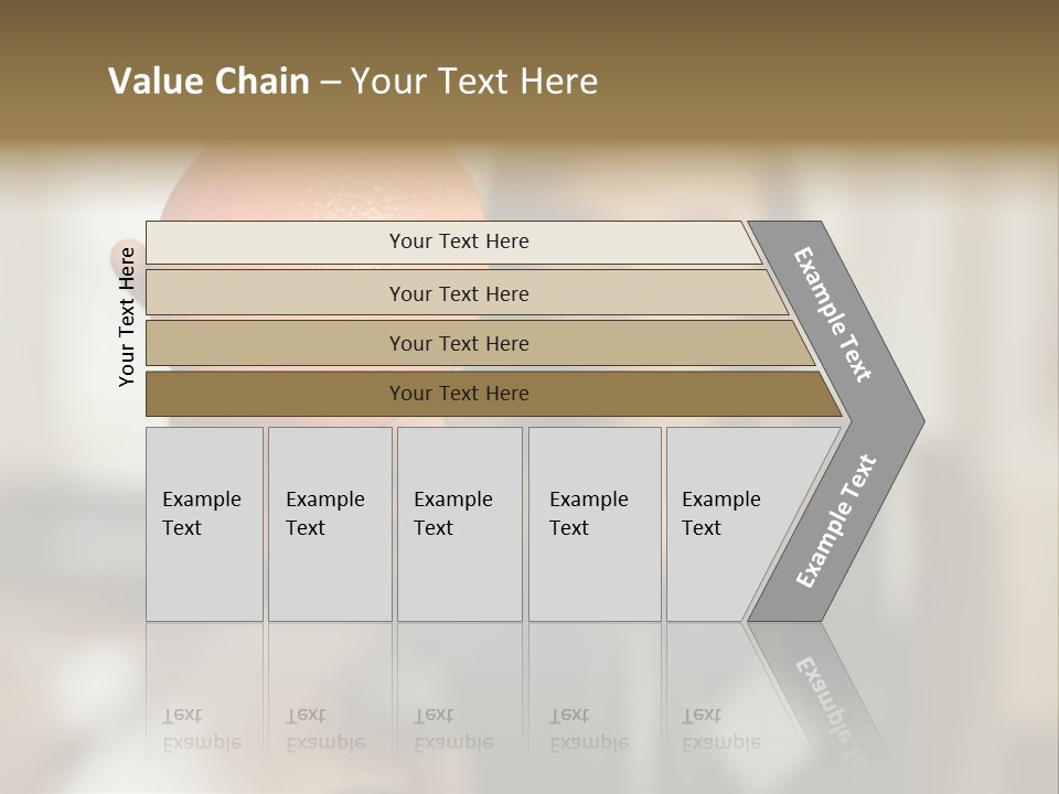 Woman Holding Out An Orange PowerPoint Template