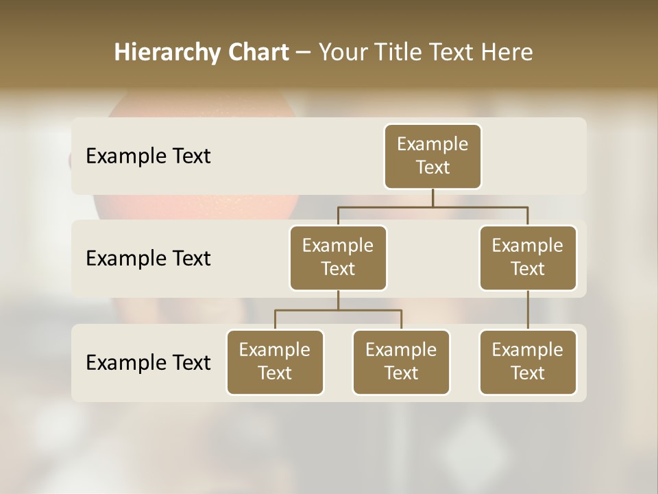 Woman Holding Out An Orange PowerPoint Template