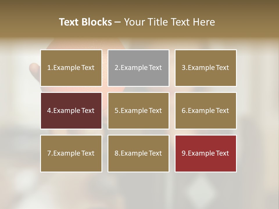 Woman Holding Out An Orange PowerPoint Template