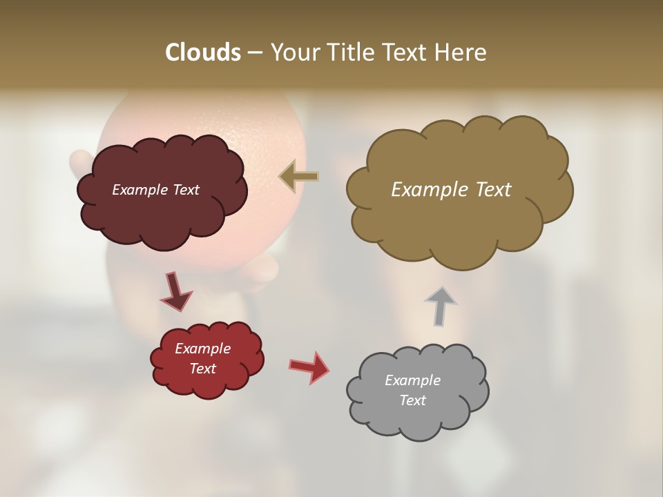 Woman Holding Out An Orange PowerPoint Template