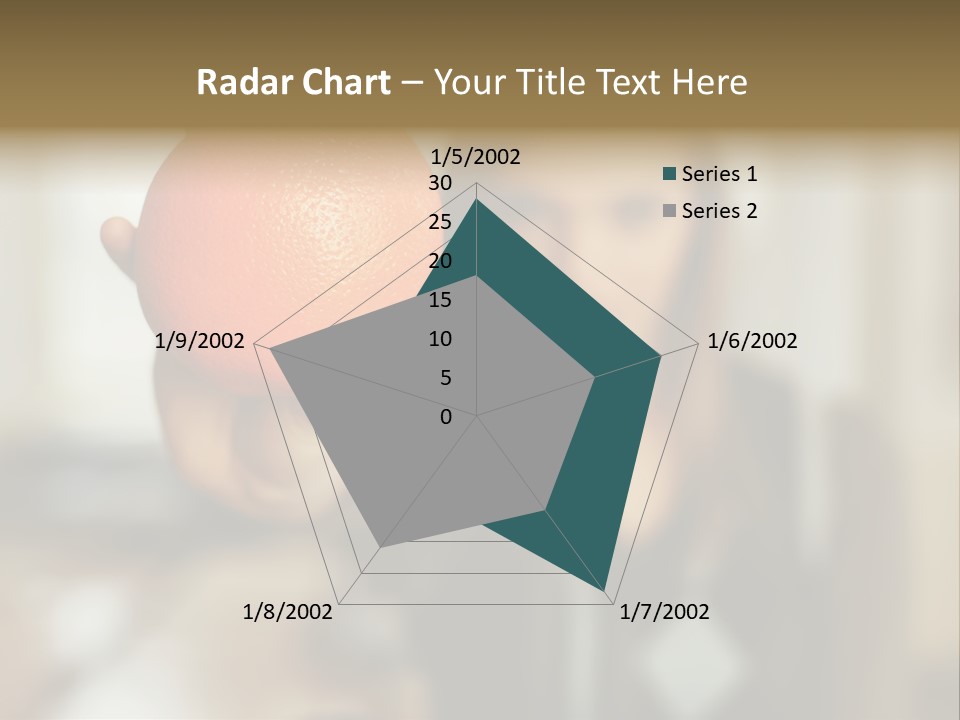 Woman Holding Out An Orange PowerPoint Template