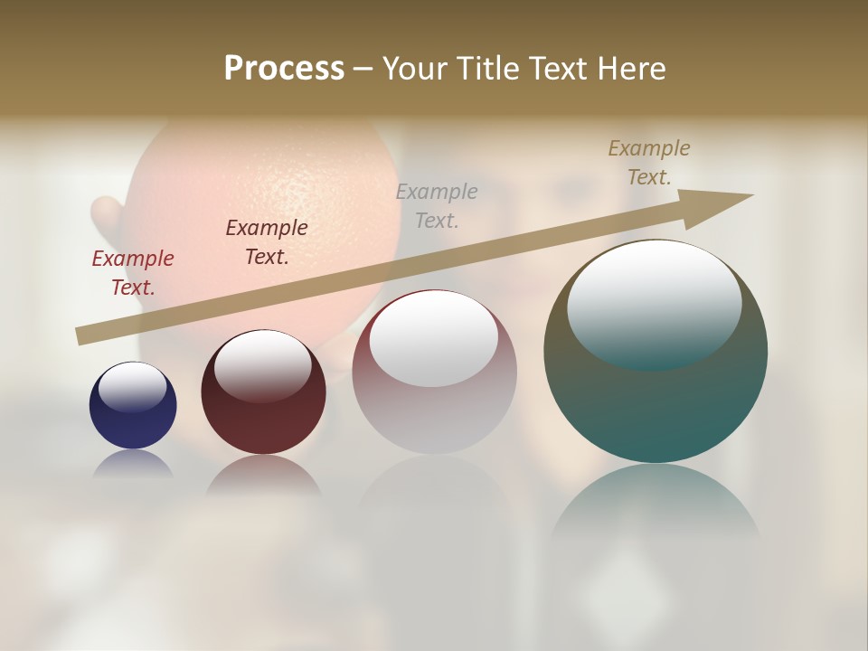 Woman Holding Out An Orange PowerPoint Template