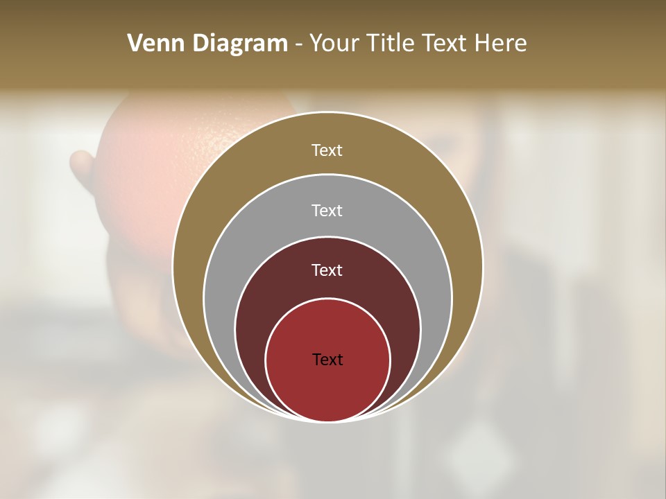 Woman Holding Out An Orange PowerPoint Template