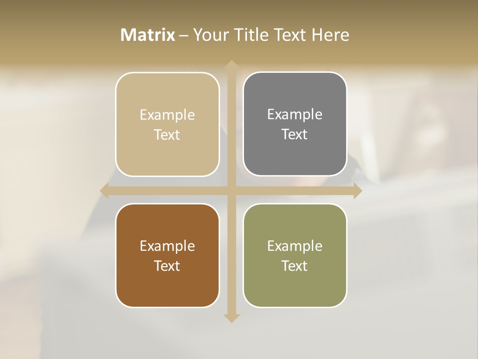Man At His Computer PowerPoint Template