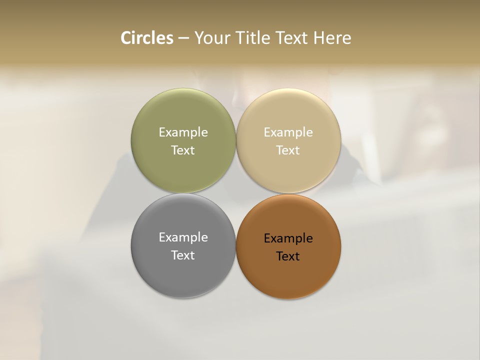 Man At His Computer PowerPoint Template