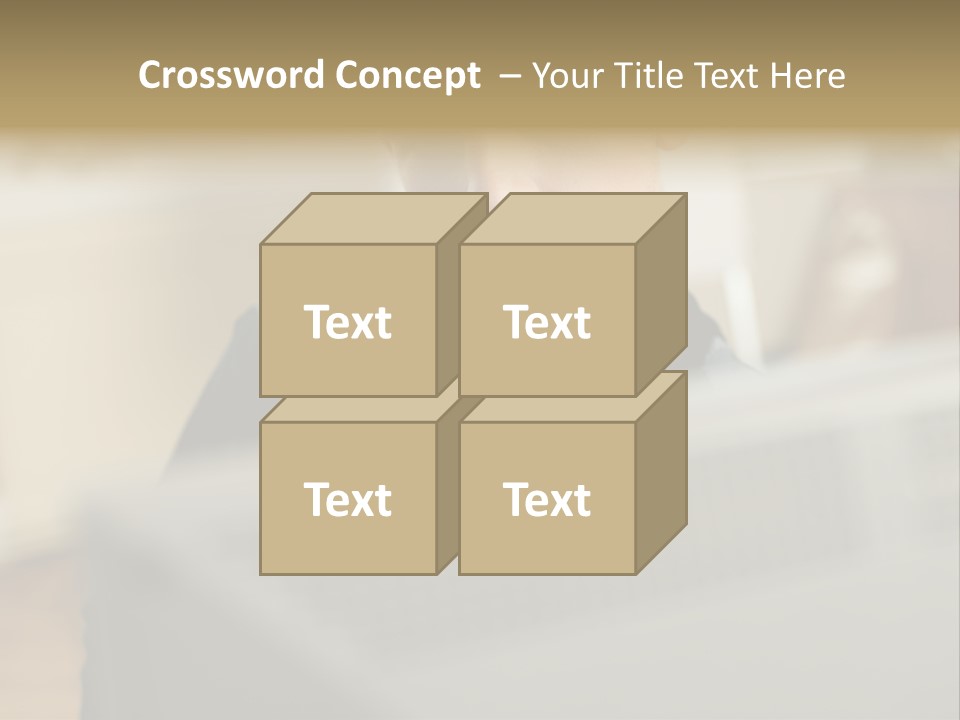 Man At His Computer PowerPoint Template