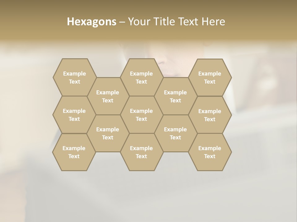 Man At His Computer PowerPoint Template