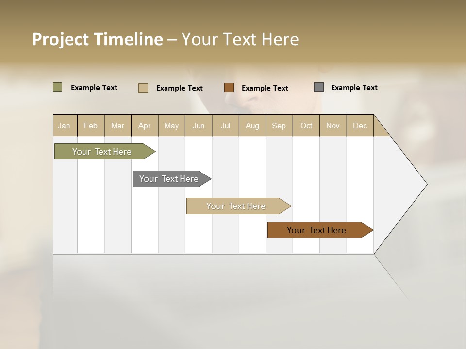 Man At His Computer PowerPoint Template