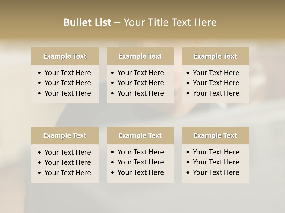 Man At His Computer PowerPoint Template