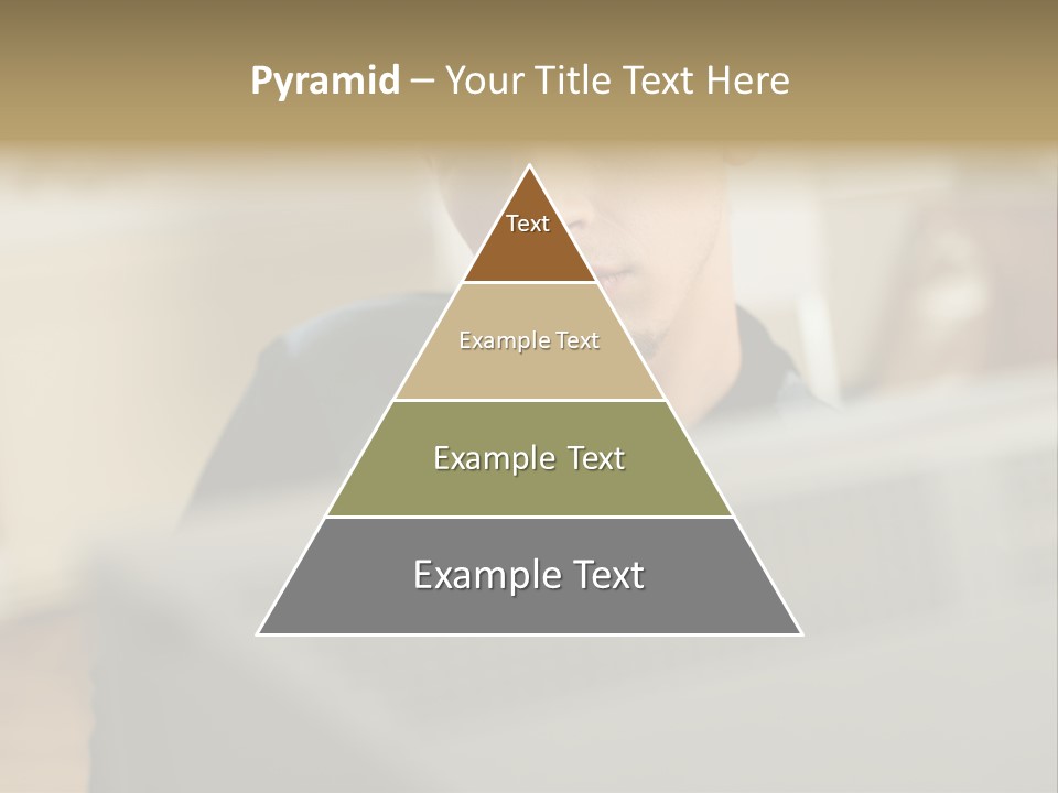 Man At His Computer PowerPoint Template