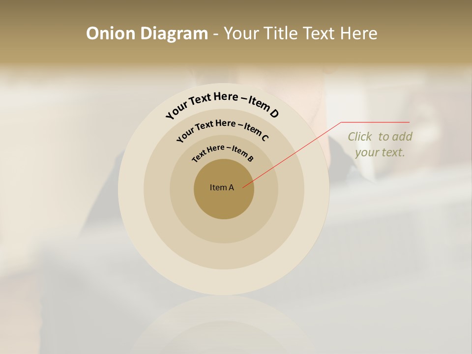 Man At His Computer PowerPoint Template