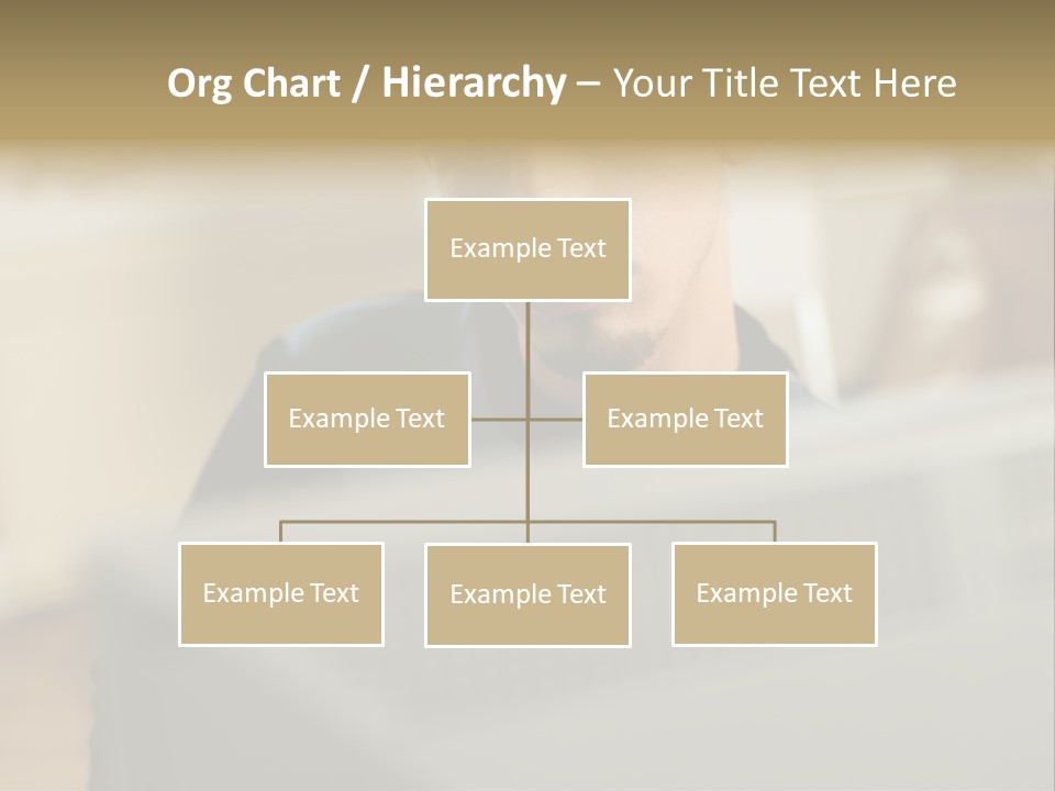 Man At His Computer PowerPoint Template