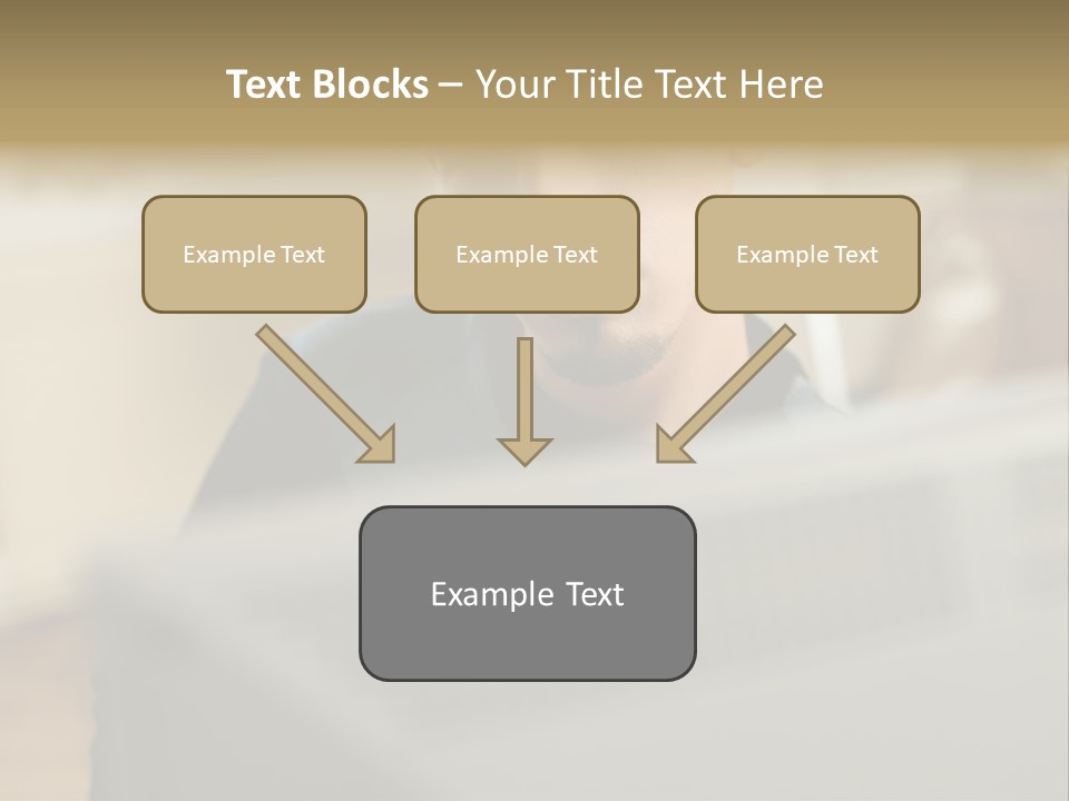 Man At His Computer PowerPoint Template