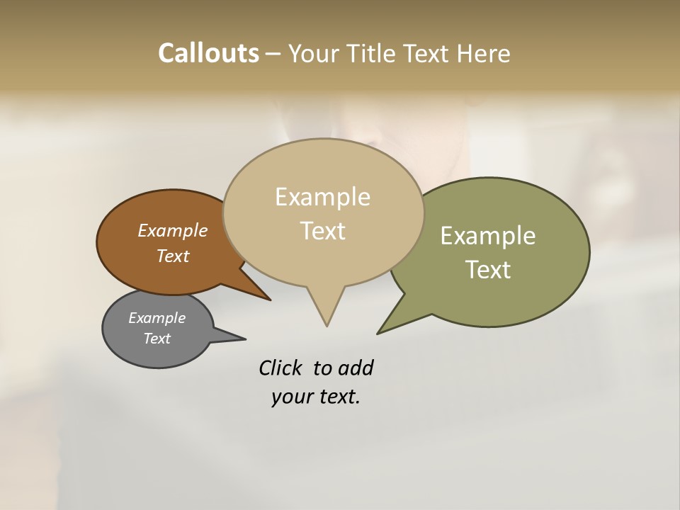 Man At His Computer PowerPoint Template
