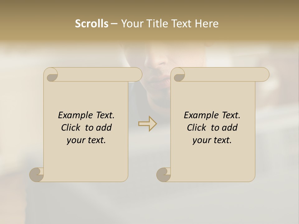 Man At His Computer PowerPoint Template
