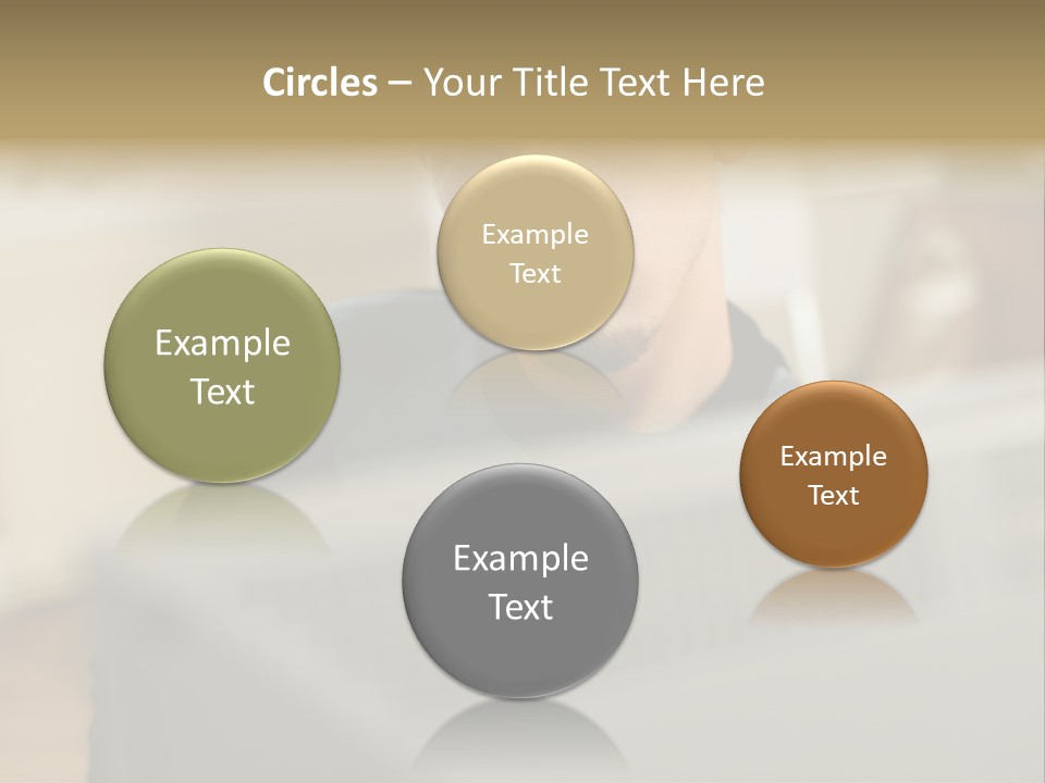 Man At His Computer PowerPoint Template