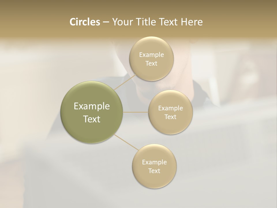 Man At His Computer PowerPoint Template