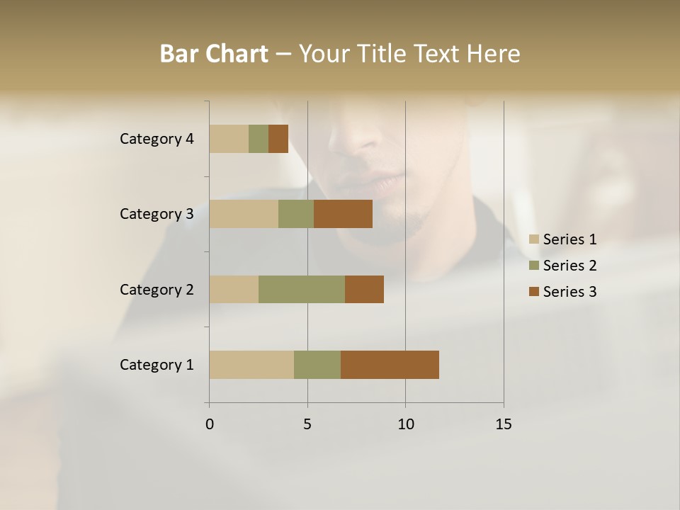 Man At His Computer PowerPoint Template