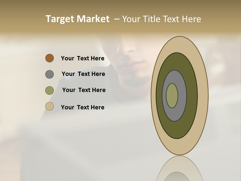 Man At His Computer PowerPoint Template