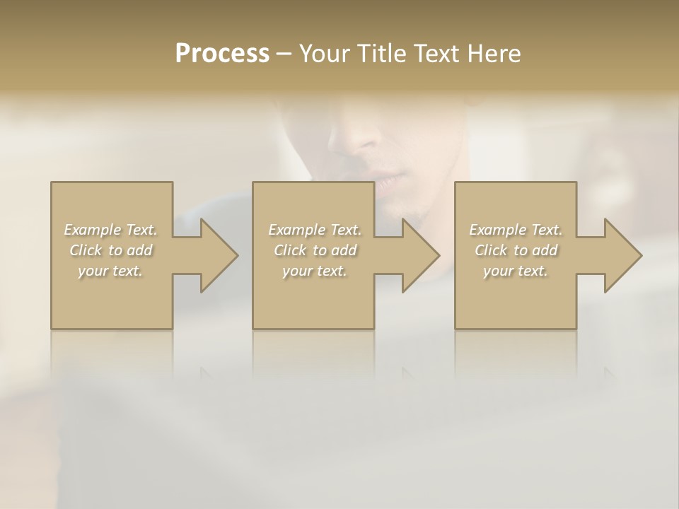 Man At His Computer PowerPoint Template