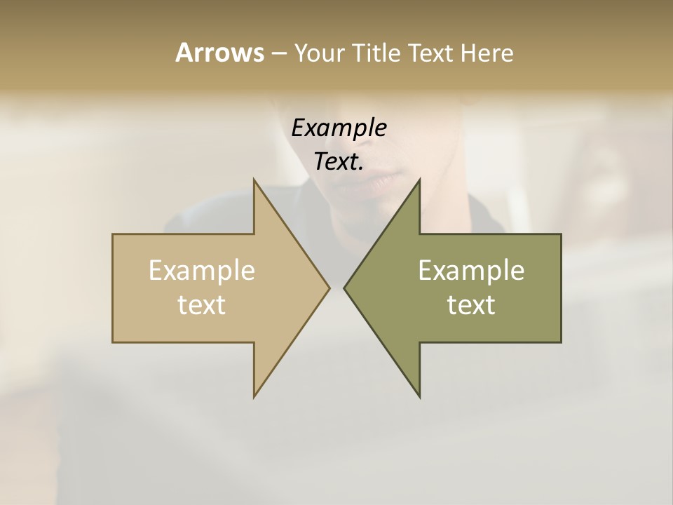 Man At His Computer PowerPoint Template