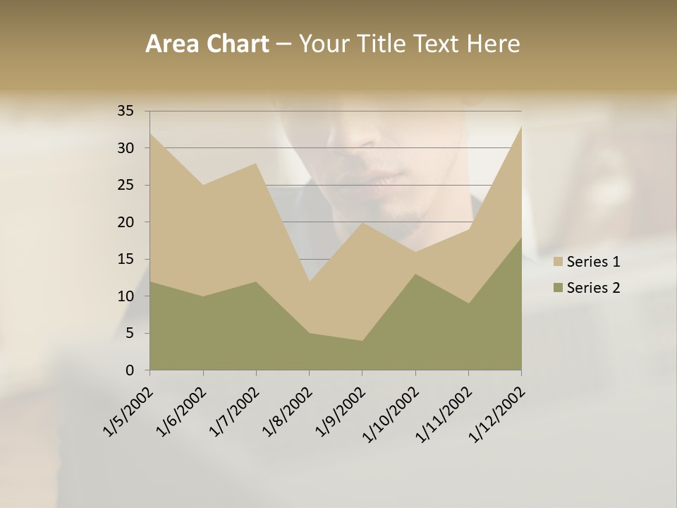Man At His Computer PowerPoint Template