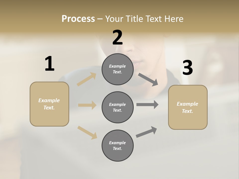 Man At His Computer PowerPoint Template