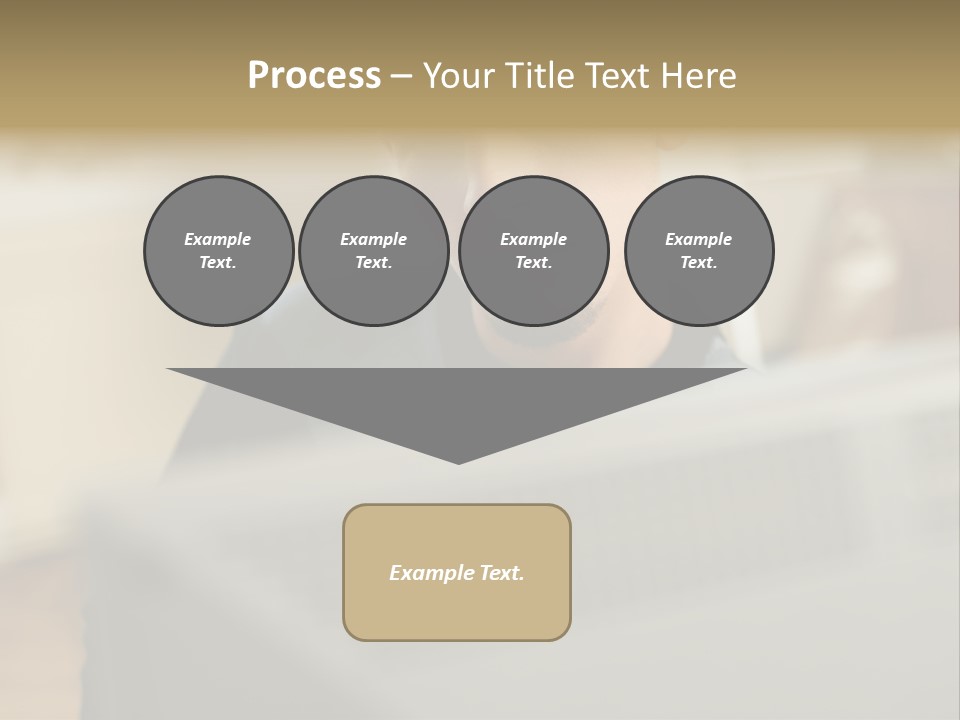 Man At His Computer PowerPoint Template