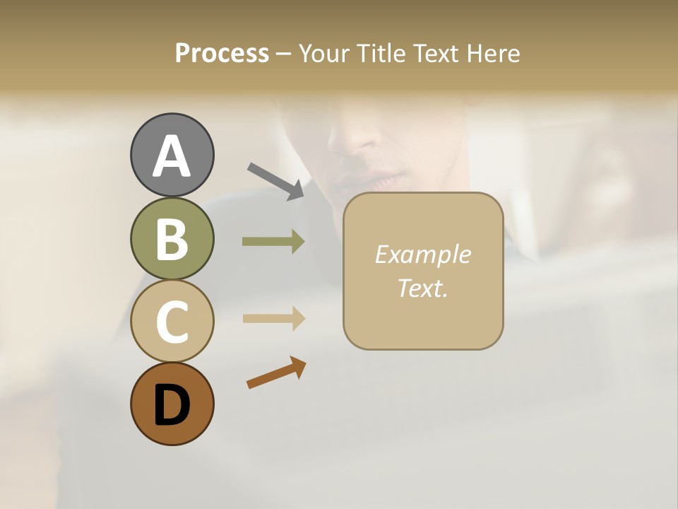 Man At His Computer PowerPoint Template