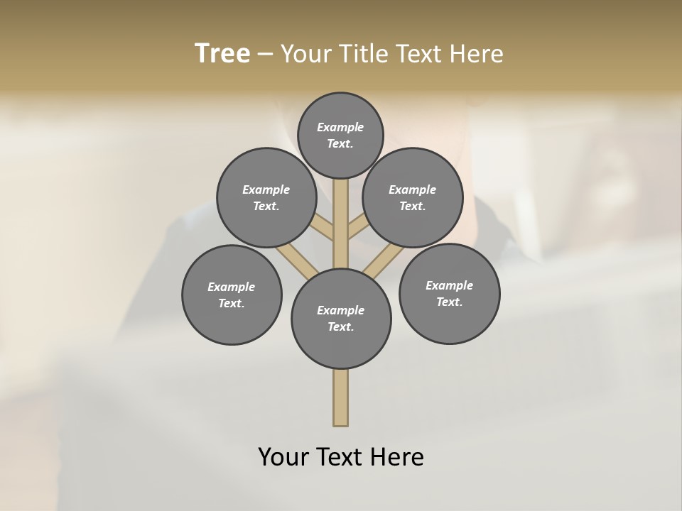 Man At His Computer PowerPoint Template