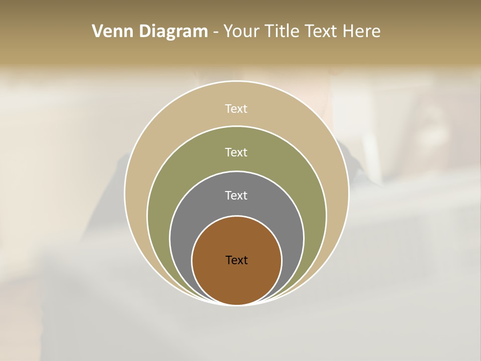 Man At His Computer PowerPoint Template