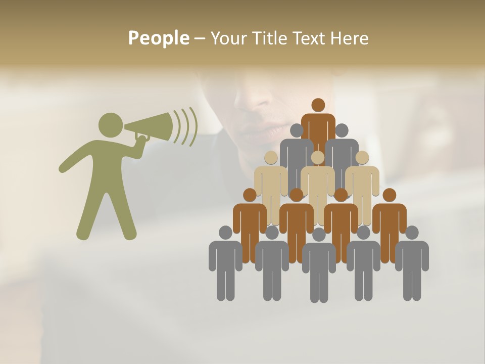 Man At His Computer PowerPoint Template