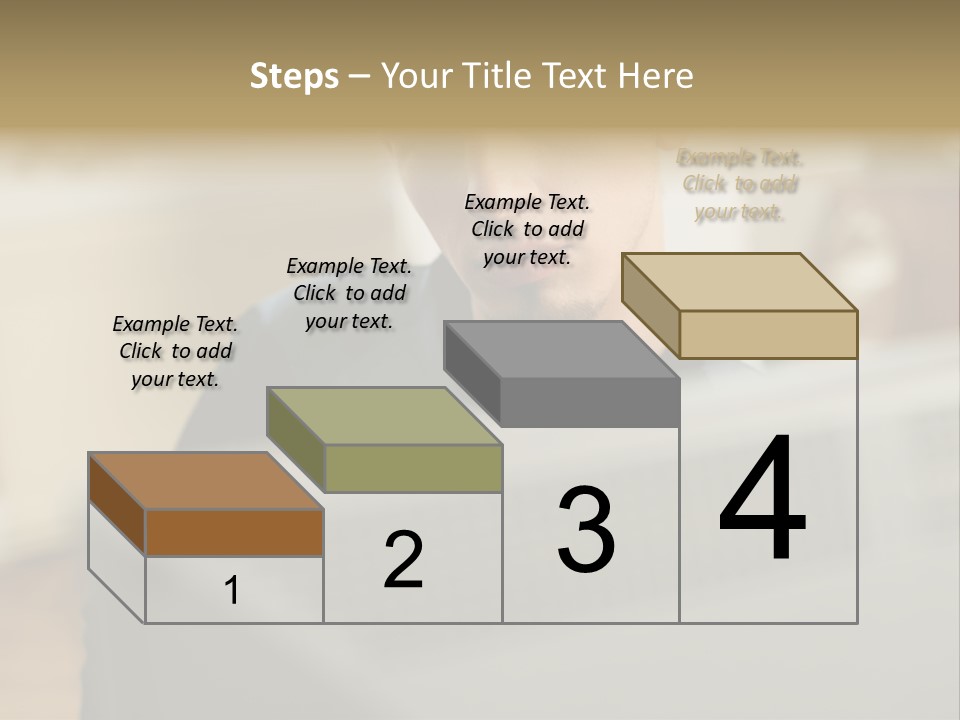 Man At His Computer PowerPoint Template